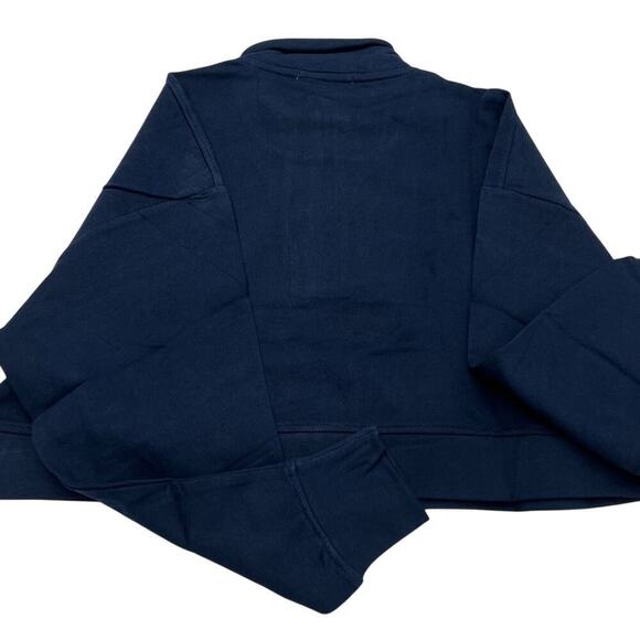 Weworewhat Cropped Half Zip Sweatshirt in Navy size Small NWT - Picture 5 of 5